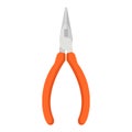 Needle nose pliers cartoon vector illustration isolated object