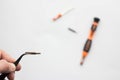 Needle-nose pliers and Screwdrivers Royalty Free Stock Photo