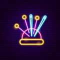 Needle Pin Cushion Neon Sign