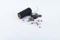 Needle and pins Royalty Free Stock Photo