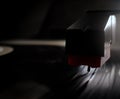 The needle of an record player in close up view Royalty Free Stock Photo