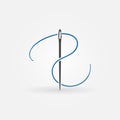 Needle for Sewing vector minimal Tailoring icon or symbol Royalty Free Stock Photo