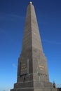 Needle statue or Obelisk at the coast line of Scheveningen where Willem of Orange I came back to the netherlands after the French