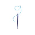 Needle and thread doodle icon Royalty Free Stock Photo