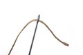 Needle and thread through Royalty Free Stock Photo