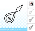 Needle Threader simple black line vector icon