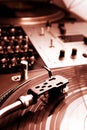 Needle on the vinyl record Royalty Free Stock Photo