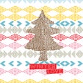 Needlepoint winter background