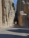 Needles Eye tunnel in Custer State park, South Dakota Royalty Free Stock Photo