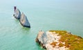 Needles Isle of Wight landmark by Alum Bay