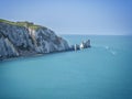 The Needles rock formation on the Isle Of Wight England UK