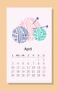 Needlework calendar April 2023