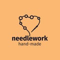 Needlework handmade logo design