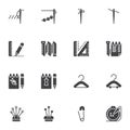 Needlework and sewing vector icons set Royalty Free Stock Photo