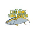 fishing community badge design with tuna theme Royalty Free Stock Photo