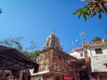 Neelkanth mahadev temple in south indian art with blue sky at morning