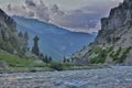 Neelum river flowing in Neelum valley Gurez kashmir Royalty Free Stock Photo