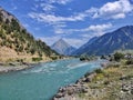 Neelum River Flowing In Neelum Valley Gurez With Habba Khatoon Peak In The Backdrop Royalty Free Stock Photo