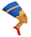 Nefertiti isolated profile Egyptian queen ancient civilization