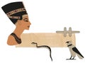 Nefertiti Papyrus Banner Royalty Free Stock Photo