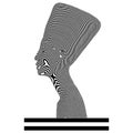 Nefertiti Queen Zebra Woman Made Of Black And White Stripes Vector Royalty Free Stock Photo