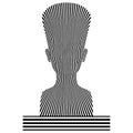 Nefertiti Queen Zebra Woman Made Of Black And White Stripes Vector Royalty Free Stock Photo