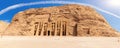 Nefertiti Temple panorama, ancient city Abu Simbel, Egypt Royalty Free Stock Photo