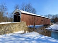 Neff\'s Mill Covered Bridge in the famous and historic Lancaster County, Pennsylvania Royalty Free Stock Photo