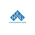 NEG letter logo design on BLACK background. NEG creative initials letter logo concept. NEG letter design Royalty Free Stock Photo