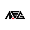 NEG triangle letter logo design with triangle shape. NEG triangle logo design monogram. NEG triangle vector logo template with red Royalty Free Stock Photo