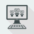 Negation crowd - Vector icon for computer website or application