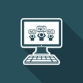 Negation crowd - Vector icon for computer website or application