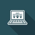 Negation crowd - Vector icon for computer website or application
