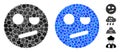 Negation Smiley Composition Icon of Circle Dots