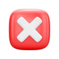 Negative answer, saying No or decline sign icon
