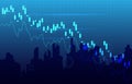 Negative Candle Graph Chart Depreciation Currency Economic Recession City Building