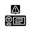 negative customer feedback glyph icon vector illustration Royalty Free Stock Photo
