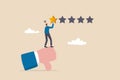 Negative feedback, bad review or one star customer feedback, terrible or poor quality user experience, low rating result or Royalty Free Stock Photo