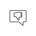 Negative feedback, like line icon