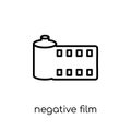 Negative film icon. Trendy modern flat linear vector Negative film icon on white background from thin line Cinema collection Royalty Free Stock Photo