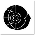 Negative growth glyph icon