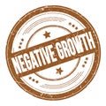 NEGATIVE GROWTH text on brown round grungy stamp