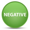 Negative special soft green round button
