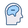 Negative mind icon