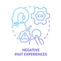Negative past experiences blue gradient concept icon Royalty Free Stock Photo