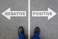 Negative positive thinking good bad thoughts attitude business c Royalty Free Stock Photo