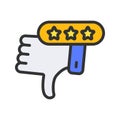 Negative Review Icon Image. Royalty Free Stock Photo