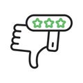 Negative Review Icon Image. Royalty Free Stock Photo