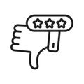 Negative Review Icon Image. Royalty Free Stock Photo