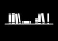 Negative space books on shelf vector Royalty Free Stock Photo